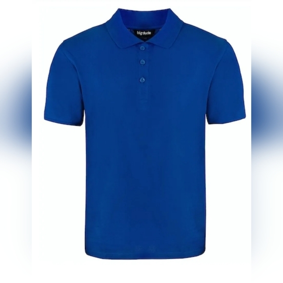 Bigdude Other - Bigdude Men's Plain Polo Shirt Royal Blue Size 8XL